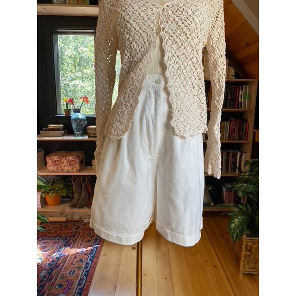 90s Shorts Linen Cotton White - Picture 7 of 7